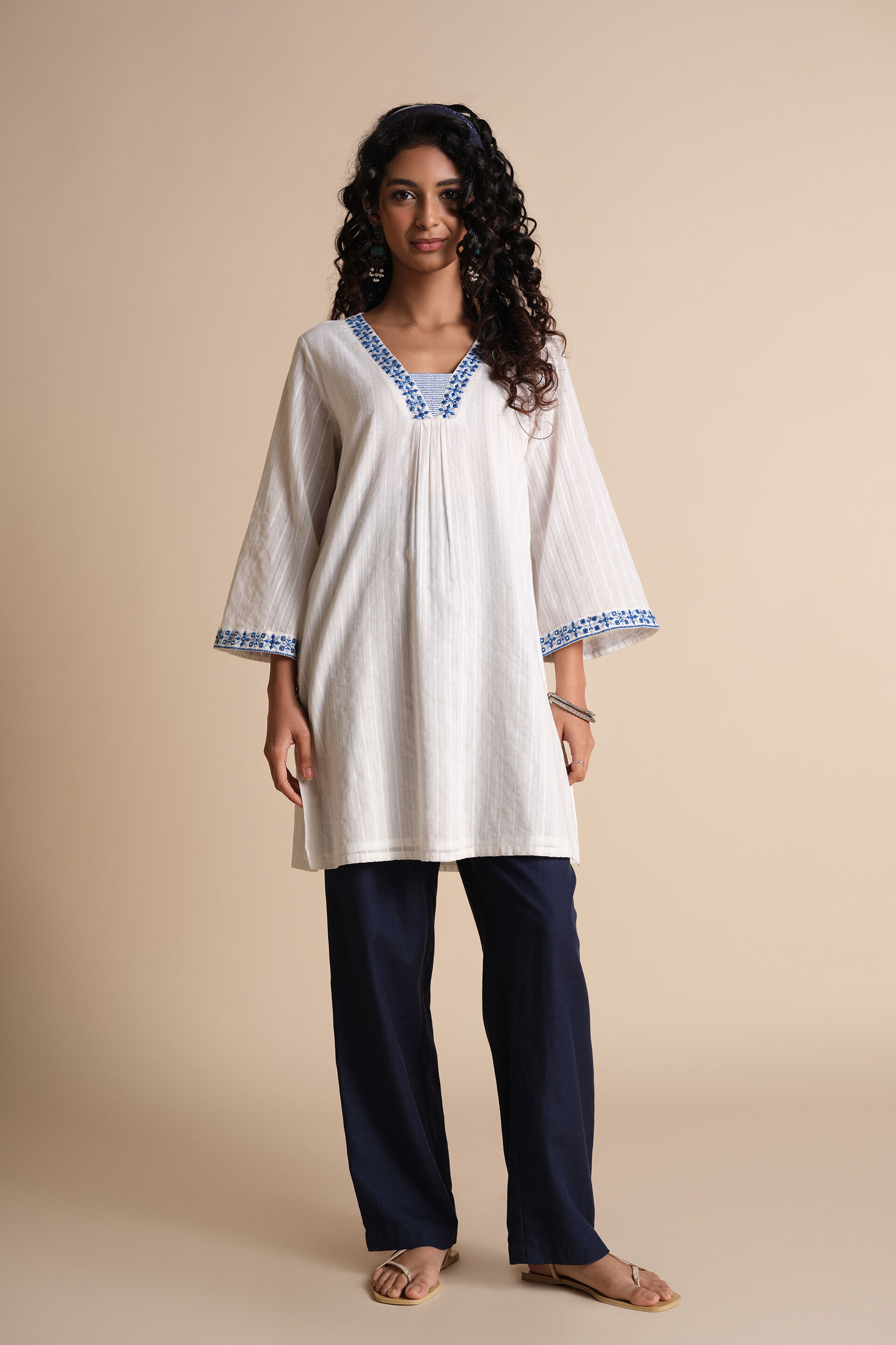 Suhana Noor Tunic, White, image 2